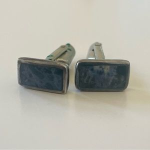 Silver & lapis cufflinks